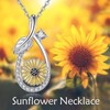 VONALA Gifts for Mum Sunflower Necklace 925 Sterling Silver Sunflower