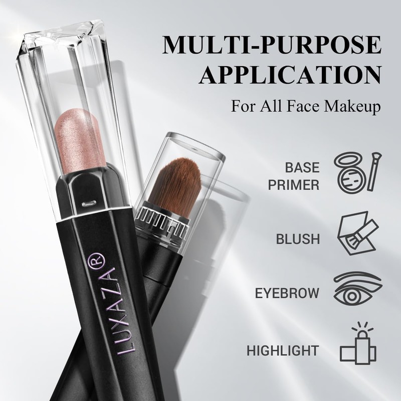 LUXAZA PRO Brown Eyeshadow Stick Makeup 3PCS Set, Neutral Shimmer