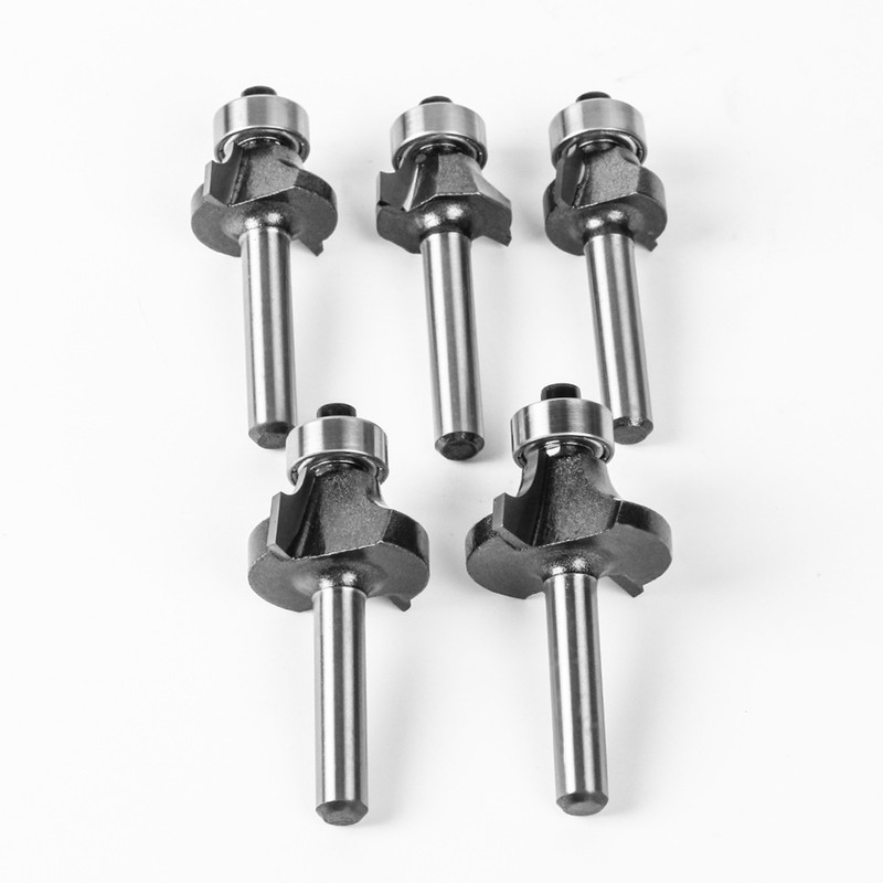 5Pcs Tungsten Steel Alloy Router Bits Set Trimming Straight Milling