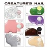 MN Creatures Nail 05 YETI Metallic Silver Integrates with Silver