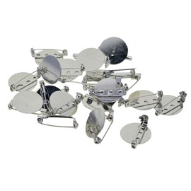 20 Pieces Extra Large Brooch Pin Pins for DIY Brooches Lapel Pins Corsage Clips Jewelry Findings - 20mm Diameter, as described