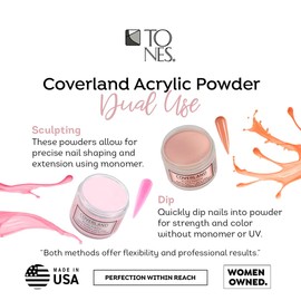 TONES Tones Coverland Acrylic Nail Powder "Hypnotized" - Limited Edition Acrylic Powder for Nail Design, Sculpting, and Masking Nail Bed Imperfections - Professional Acrylic Nail Supplies - (1.5 Oz)