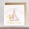 Second Ave Cute Pink Bunny Rabbit Easter Square Card Greeting