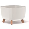 Prosperplast Gracia Square Flower Pot with Removable Legs Including Insert