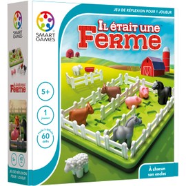 Smart Games - Il était une Ferme - Remue-Méninges Éducatif -Jeu de stratégie Multi-Niveaux et renforcement des compétences - Jeu de logique et de Réflexion - 5 ans + - 1 joueur - 522119.