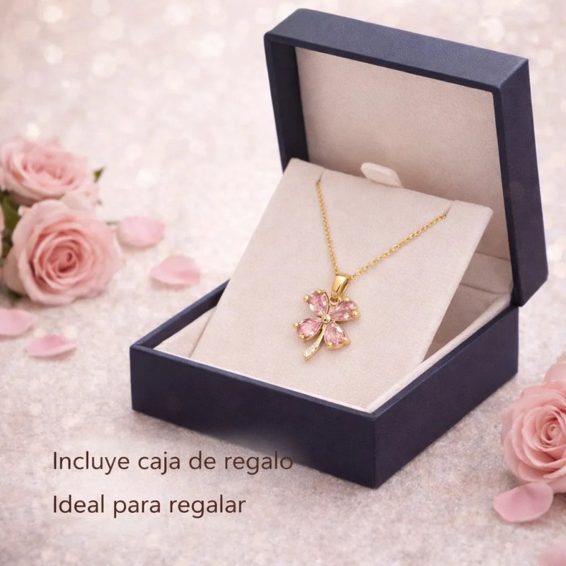 Forever 21 - Collar Plata 925 Oro 14k Trébol Cuatro