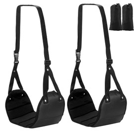 Pack of 2 Footrest Aeroplane Footrest for Travel, Travel Accessories for Airplanes, No Collision Foot Hammock and Portable Leg Rest for Planes, Relaxation and Comfort (Colour: Black)