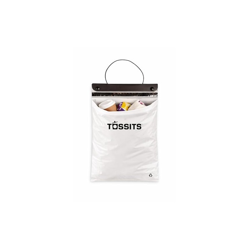 Tossits Recycled Disposable Car Trash Bags – Leakproof, Smell Proof
