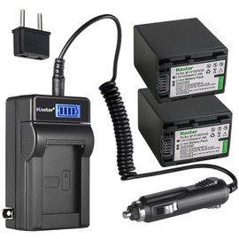 Kastar 2-Pack NP-FV100 Battery and LCD AC Charger Compatible with Sony NP-FV30, NP-FV50, NP-FV70, NP-FV90, NP-FV100 Battery and Andoer HDV-201LM, HDR-AE8 4K WiFi Full HD 1080p 60fps Digital Camera