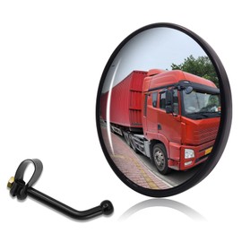 Truck Blind Spot Mirror,5.7" Large Arc HD Glass Convex Wide Angle Rear View Mirror Back Mirror Adjustable Auxiliary Mirror or Caravan, Trailer, Campervan, RV, Buses,Truck