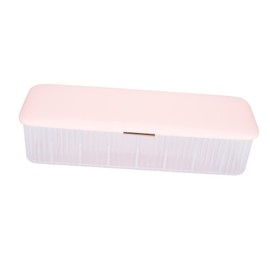 Operitacx Multi Grid Cable Organizer Storage Box Pink Cord Container for Tidy Charging Cable Management for Desk Office Living Room Study Room Use