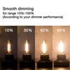 FLSNT 5000K Daylight B10 Dimmable 4W LED E12 Candelabra Bulbs,