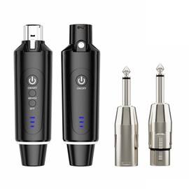 Arvitek Wireless XLR Microphone Transmitter Receiver 2.4Ghz, XLR System Mic Adapter for Dynamic Microphone, Audio Mixer, Electric Guitar Bass, 48V Phantom Power for Condenser Mic, 160ft Range