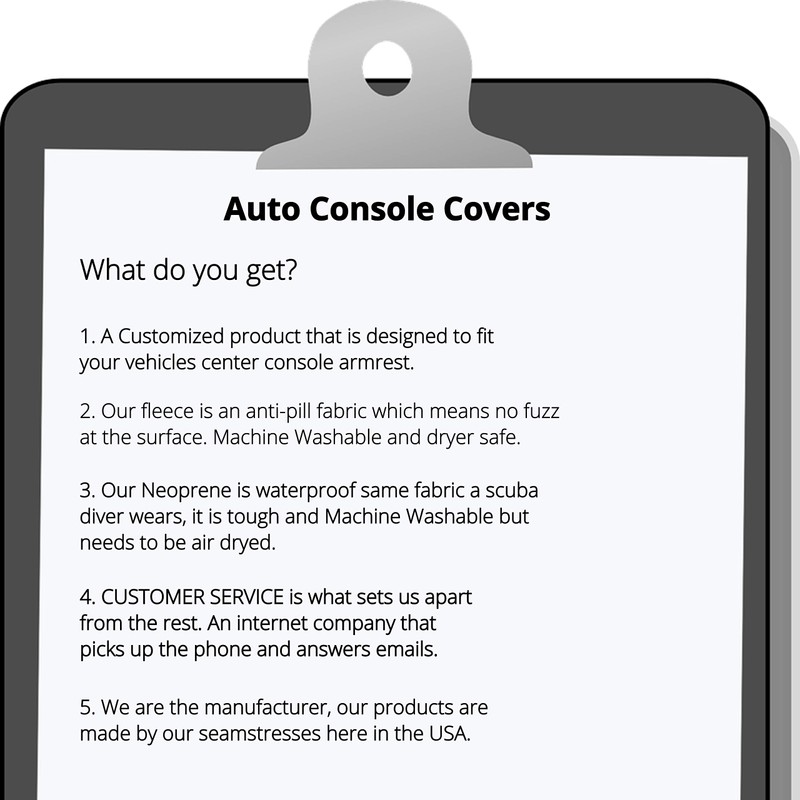 Auto Console Covers- Fits The Chevy Equinox 2010-2017 Center Console