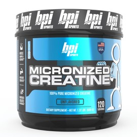 BPI Sports BPI Sports Micronized Creatine - Increase Strength - Reduce Fatigue - Lean Muscle Building - 100% Pure Creatine - Better Absorption - Supports Muscle Growth - Unflavored - 120 Servings - 21.16 Ounce