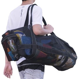 Bulex XXL Mesh Duffle Bag for Scuba Dive or Snorkel Gear, Extra Large Snorkeling Equipment Carry Bag, Ideal for Beach Pool Swimming Free Diving Kayak Spearfishing