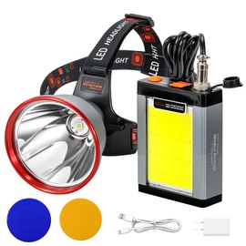 30W Ultra Bright Aluminum Alloy High Lumen LED Headlamp Rechargeable-Waterproof & Lightweight with 4 Light Modes – Ideal for Camping, Hiking, Running, Fishing, and Emergency Use