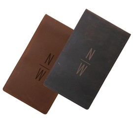 Custom Golf Yardage Book Scorecard Holder - Engraved Leather with Distinct Patina Texture, Gift for Golfers – Men and Women