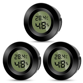 Gbformat 3 x Indoor Hygrometer Humidity Meter Digital Mini LCD Thermometer Room Hygrometer Indoor Room Thermometer Temperature and Humidity Monitor for Baby Room Wine Cellar