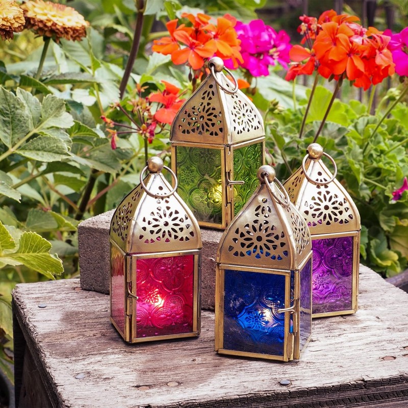 In the Breeze 9203 — Purple Mini Square Tealight Lantern