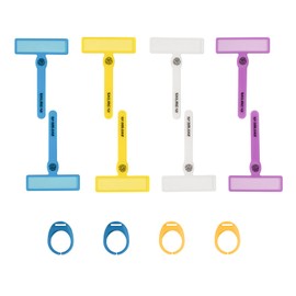 Guided Reading Strips, Dyslexia Tools for Kids, Colorful Text Overlays for Early Readers, ADHD Finger Trackers Highlight (24 Pack - 96 Wands and 48 Removable Rings)