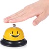 2Pcs Yellow Smiling Face Desk Bell,Call Bell for Hotel Restaurant