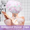 3pz Gorra de Baño Impermeabile Gorros de Ducha para Mujer,