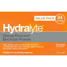 Hydralyte Electrolyte Powder Sachets (Orange) X 24