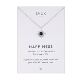 LUUK LIFESTYLE Filigree Necklace with Simple Pendant Made of Waterproof Stainless Steel, 50 cm, Gift for Girlfriend, Lucky Charm Symbol, Chain, Stainless Steel