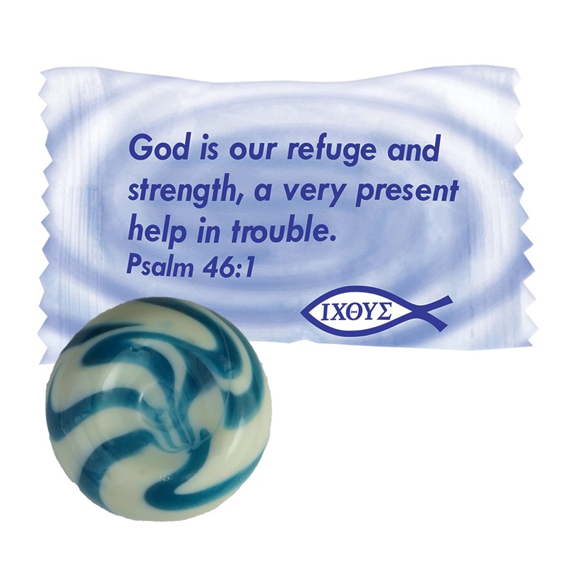 Scripture Candy, Blueberries & Cream 2.5 Pound Bag, 180 Pieces