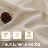 H.VERSAILTEX Extra Long Linen Curtains 108 Inches Set of 2
