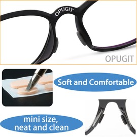 OPUGIT Nose Pads Soft Foam Adhesive Anti-Slip Eyeglass Nose Pads,16 Pairs for Glasses Eyeglasses Sunglasses,1.5mm, Skin Color