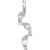 Bonyak Jewelry Sterling Silver 28x7mm Footprints Pendant Ethereal