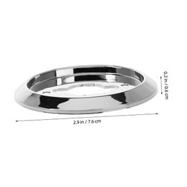 Gatuida 5Pcs Gas Stove Knob Base Durable Electroplated Switch Covers for Kitchen Cooktop Rotating Control Knobs for Gas Range and Oven Modern Silver Design