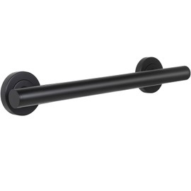 Lava Odoro Matte Black Shower Grab Bar for Bathtubs and Showers, Modern Stainless Steel Barthroom Grab Bars, Shower Bars Safety for Elderly, Disabled, SG009-12lnch-MB