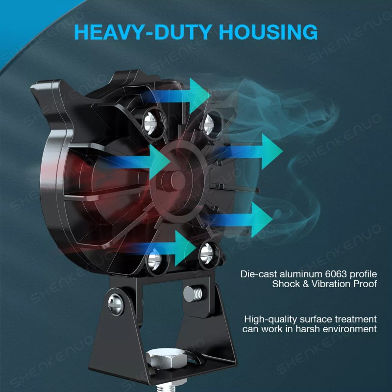 Unbranded Owl LED Work Light Pods Spot Fog Driving Yellow