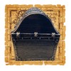 cobalt planet Treasure Box with Key Retro Design Padlock Trinket