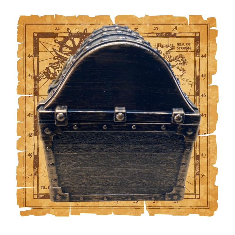cobalt planet Treasure Box with Key Retro Design Padlock Trinket