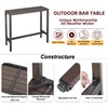 Outdoor Bar Table Patio Counter Height Table 45" Long Wicker