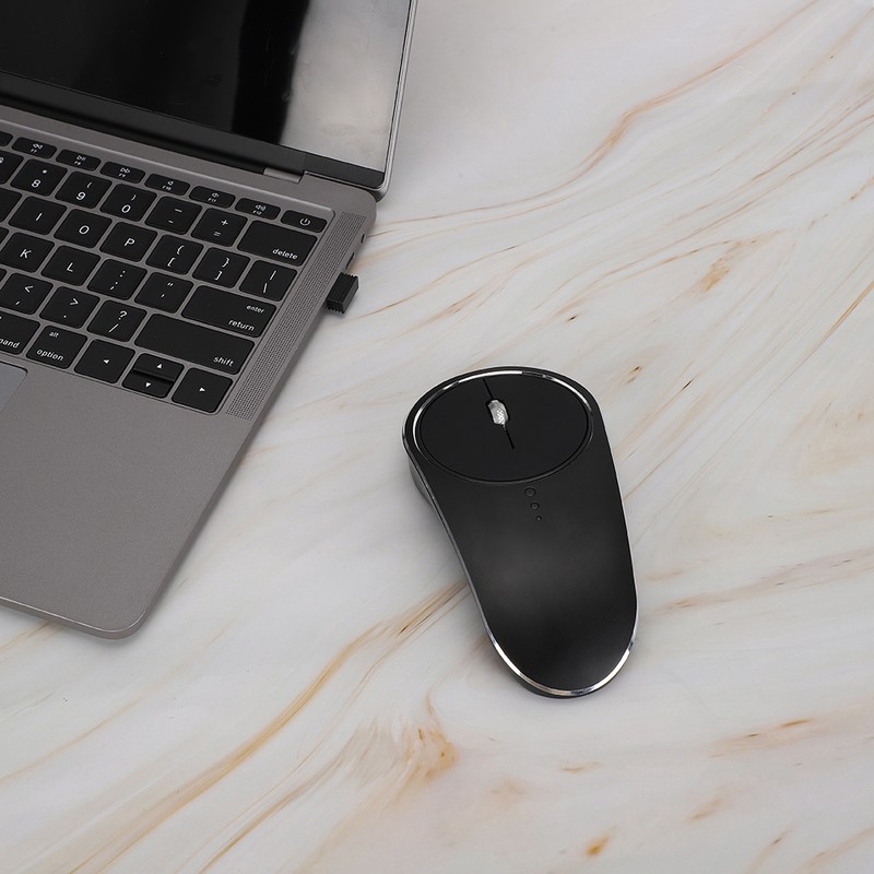 Aluminum Alloy 2.4G Wireless Rechargeable Mouse Office Silent Computer Mouse