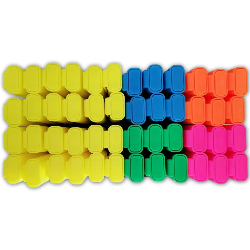 Essential Arts Square Highlighter Assorted Bulk Pack of 48 |