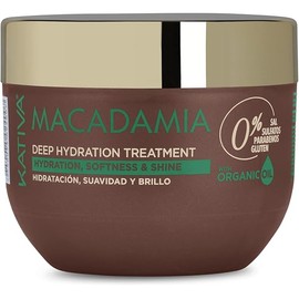 KATIVA Deep Hydration Treatment Mask, 8.45 Fl Oz (2.5E+2 ml), Moisturizes and Strengthens Dry Hair with Organic Macadamia Oil, Salt Free, Sulfate Free, Gluten Free, Paraben Free