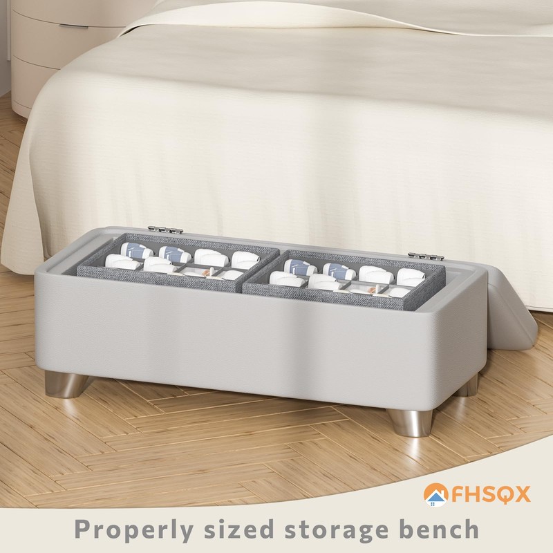 FHSQX 2 Pack Shoe Organizer for Closet,Fits up to 24