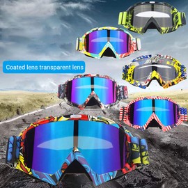 Bagima Goggles Motocross Motorcycle Motocross Goggles Motorcycle Goggles Windproof Protective Goggles for Motorcycle Dirt Bike ATV (C)