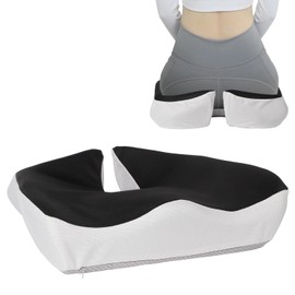 BestYiJo Cojín Ortopedico para Silla de Oficina,Ergonomic Cojines para Silla,Alivia los Dolores de Espalda,Cojin para Coxis y Ciatica Lumbar,Funda de Silla Extraíble,Adecuado de Oficina,Coche,Hogar