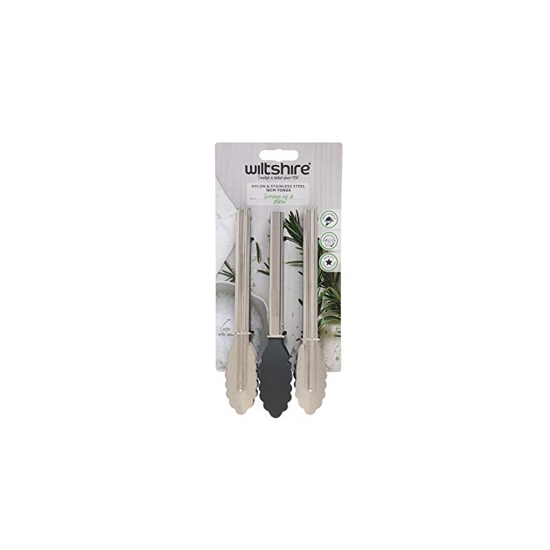 Wiltshire Nylon and Stainless Steel Mini Tong 3 Piece Set,