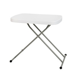 Flash Furniture Elon Folding Table - Granite White - Height Adjustable - 26 Inch - TV Tray - Commercial Grade Laptop Table