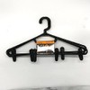 Sawafuji Smart Hangers with Clips, Set of 3, Black (BK)