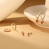 Gold Hoop Earrings Set for Women, Dainty 14K Gold Plated
