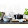 BK Cookware Bourgogne Enameled Cast Iron 2.6QT Dutch Oven, Jet